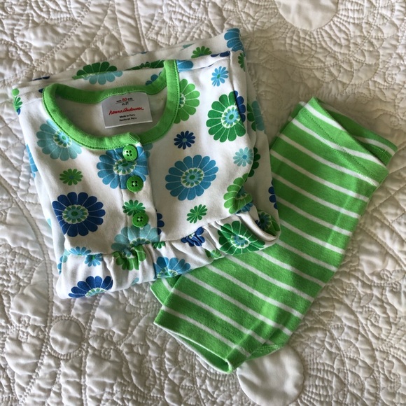 Hanna Andersson Size 80 Green Blue Dress Set - Picture 6 of 8